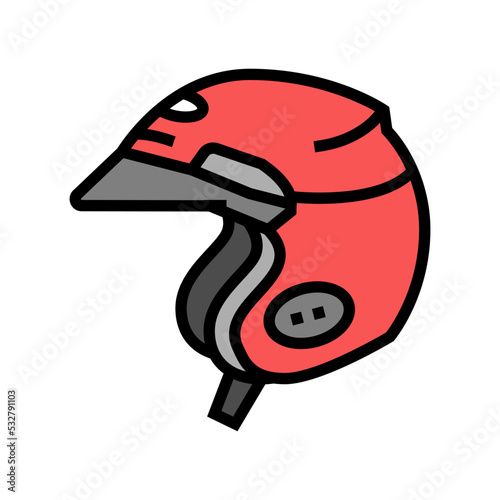 open face motorcycle helmet color icon vector. open face motorcycle helmet sign. isolated symbol illustration
