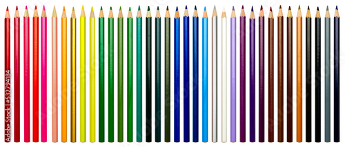 Colored Pencils Transparent Background PNG photo