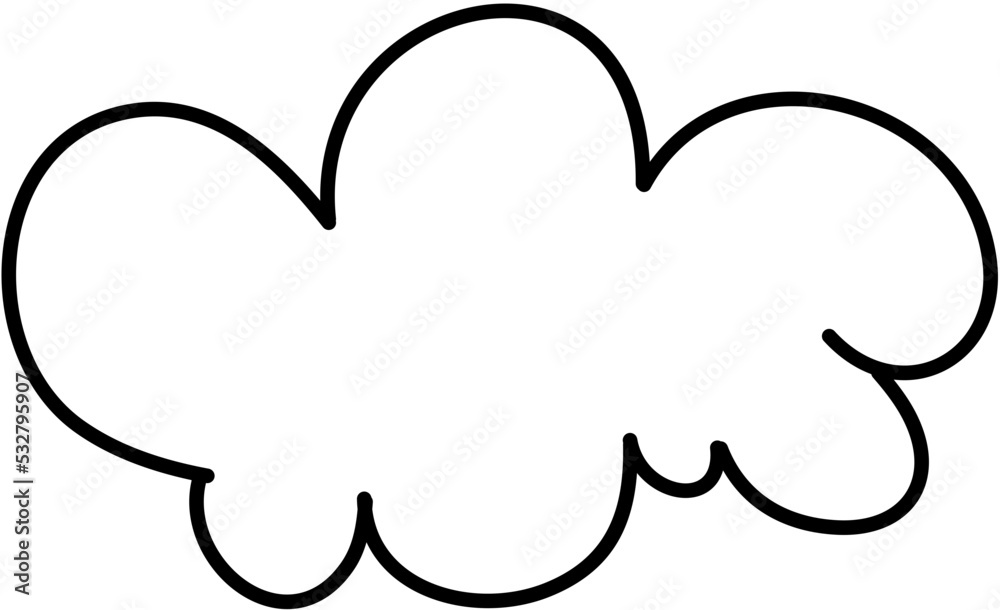 Retro Cloud Doodle Retro Cloud Doodle