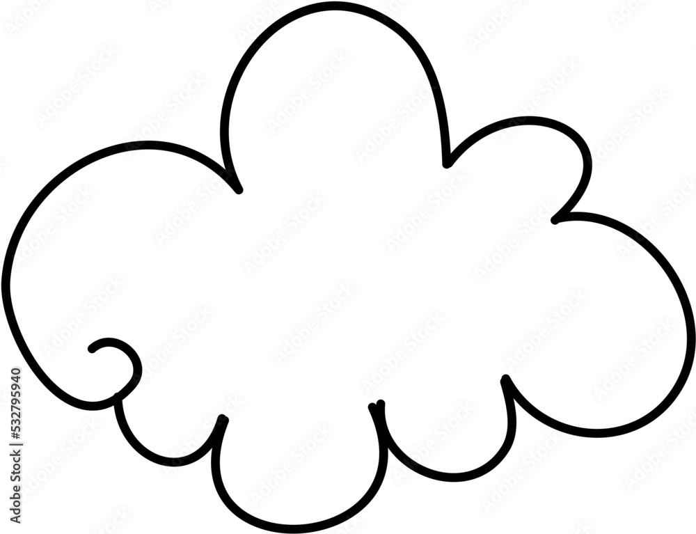 Retro Cloud Doodle Retro Cloud Doodle