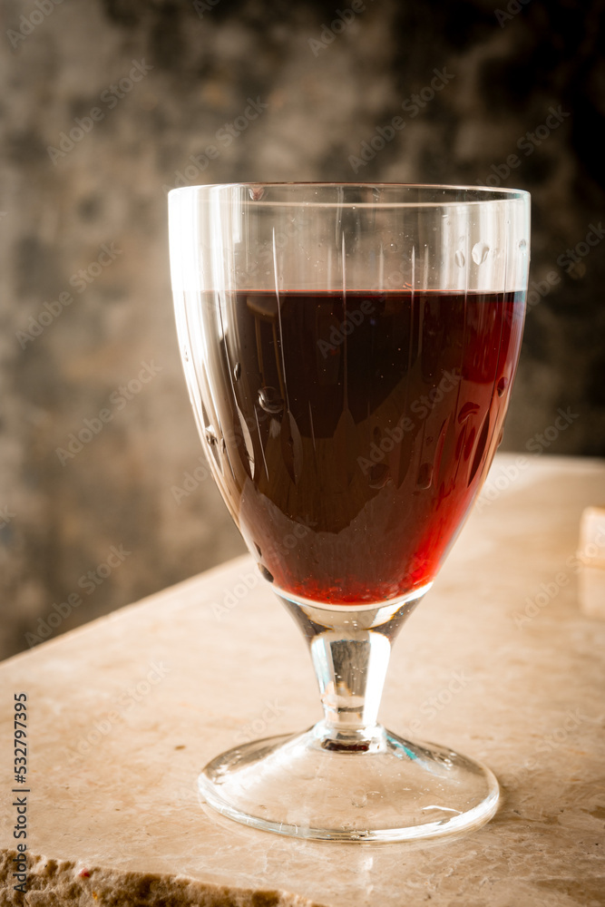 Cherry liqueur with vodka and cherries Cherry liqueur with vodka and cherries