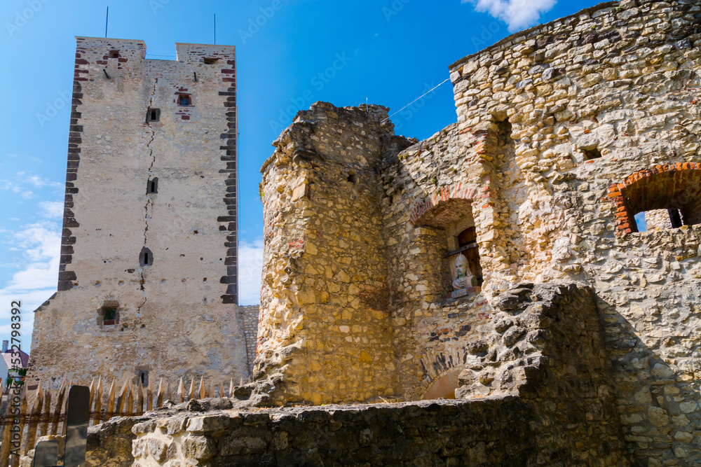 Residential tower of the fortress of Nagyvazsony in Hungary