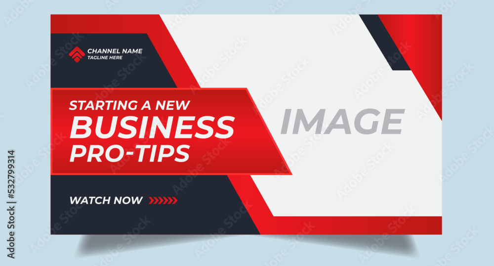 Obraz premium Editable youtube thumbnail template design for youtube videos video thumbnail video cover template 