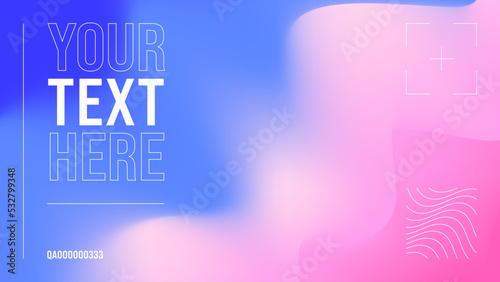 Template of a colorful gradient background with text.