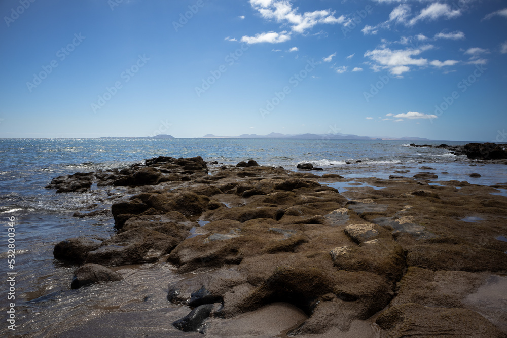South Lanzarote view at Fuerteventura island South Lanzarote view at Fuerteventura island
