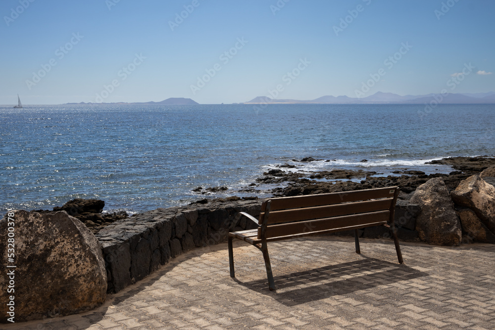 View from Lanzarote to Fuerteventura