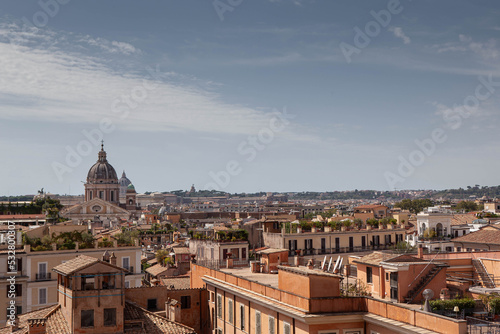 Over the roofs of Rome in summer