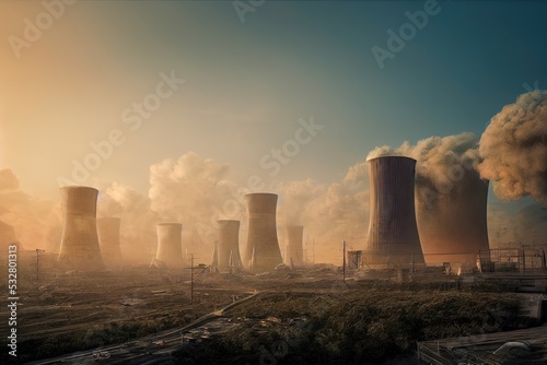 Nuclear plant chimneys