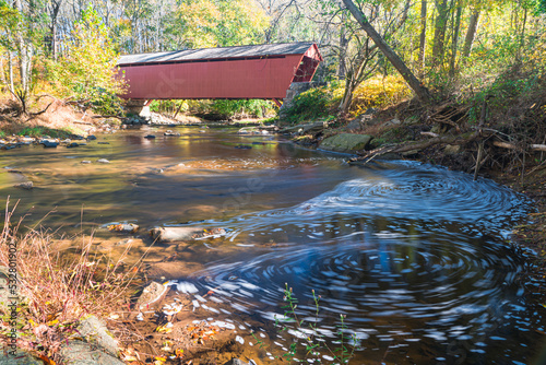 Covered Bridge in autumn