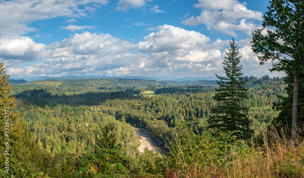 Jonsrud Viewpoint landscape country Oregon state.