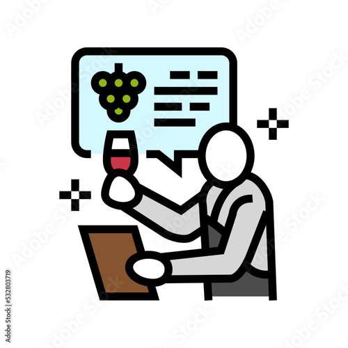 sommelier profession color icon vector. sommelier profession sign. isolated symbol illustration