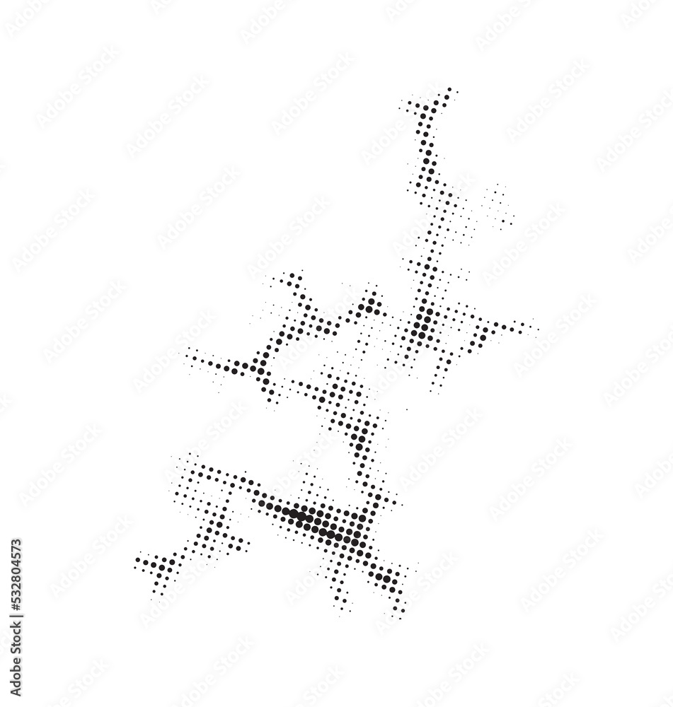 vector cracked ground with Halftone Effect on white background vector cracked ground with Halftone Effect on white background