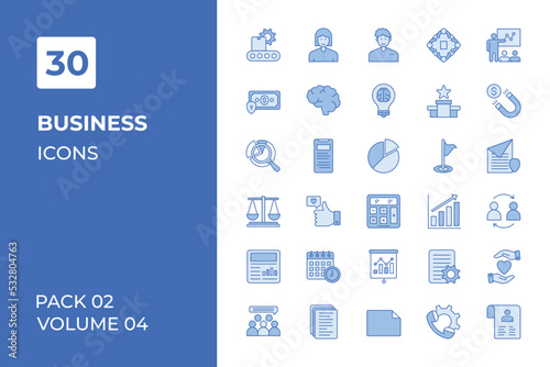 Business icons collection. Set vector line with elements for mobile concepts and web apps. Collection modern icons.