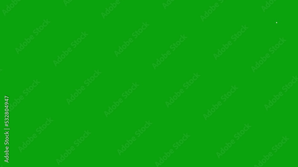 Cartoon snow transition on a green screen. Christmas and New year  winter transition with key color. Chroma key, Color key background. 4K video