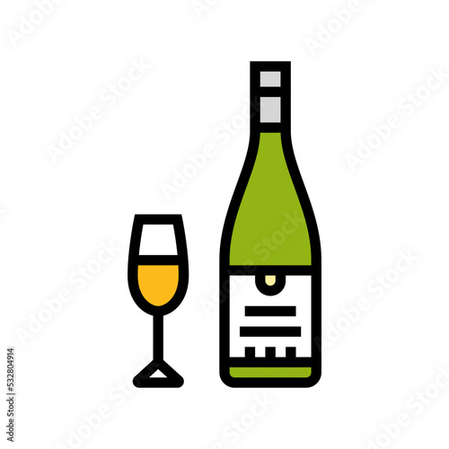 sauvignon blanc white wine color icon vector. sauvignon blanc white wine sign. isolated symbol illustration