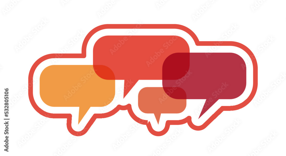 Communication - red bubbles - vector illustration Communication - red bubbles - vector illustration