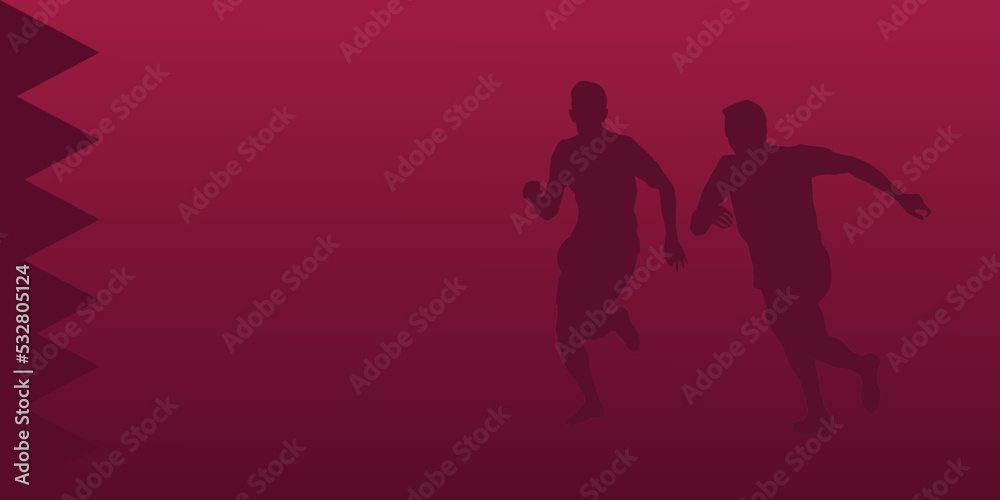 Vector background with football players 