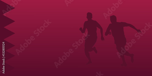 Vector background with football players 
