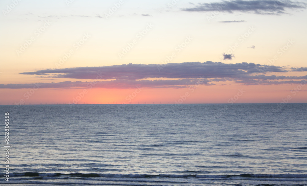 Obraz premium Sunset over the North Sea