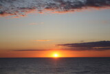 Sunset over the North Sea on the island of Sylt/Germany