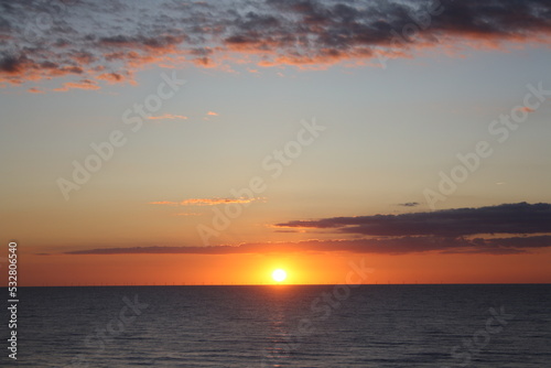 Sunset over the North Sea on the island of Sylt/Germany © Gylando501