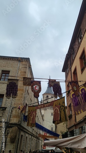 houses in the city, mercado medieval Vitoria Gasteiz 