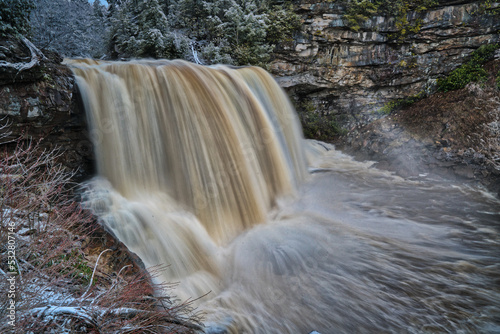 waterfall in autumn