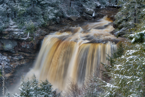 waterfall in the mountains
