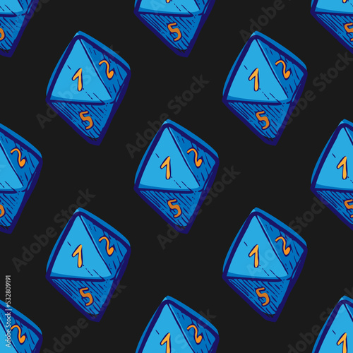 dice d8 vector seamless pattern