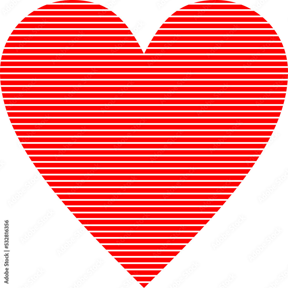 Obraz premium red heart on white