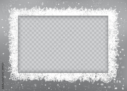 Christmas winter season photo rectangle frame