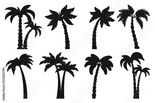 set of palm trees