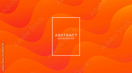 Wave background with orange and yellow color background Vector illustration