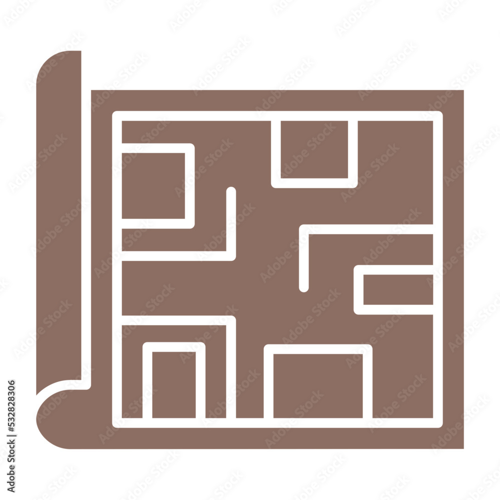 Blueprint Multicolor Glyph Icon Blueprint Multicolor Glyph Icon