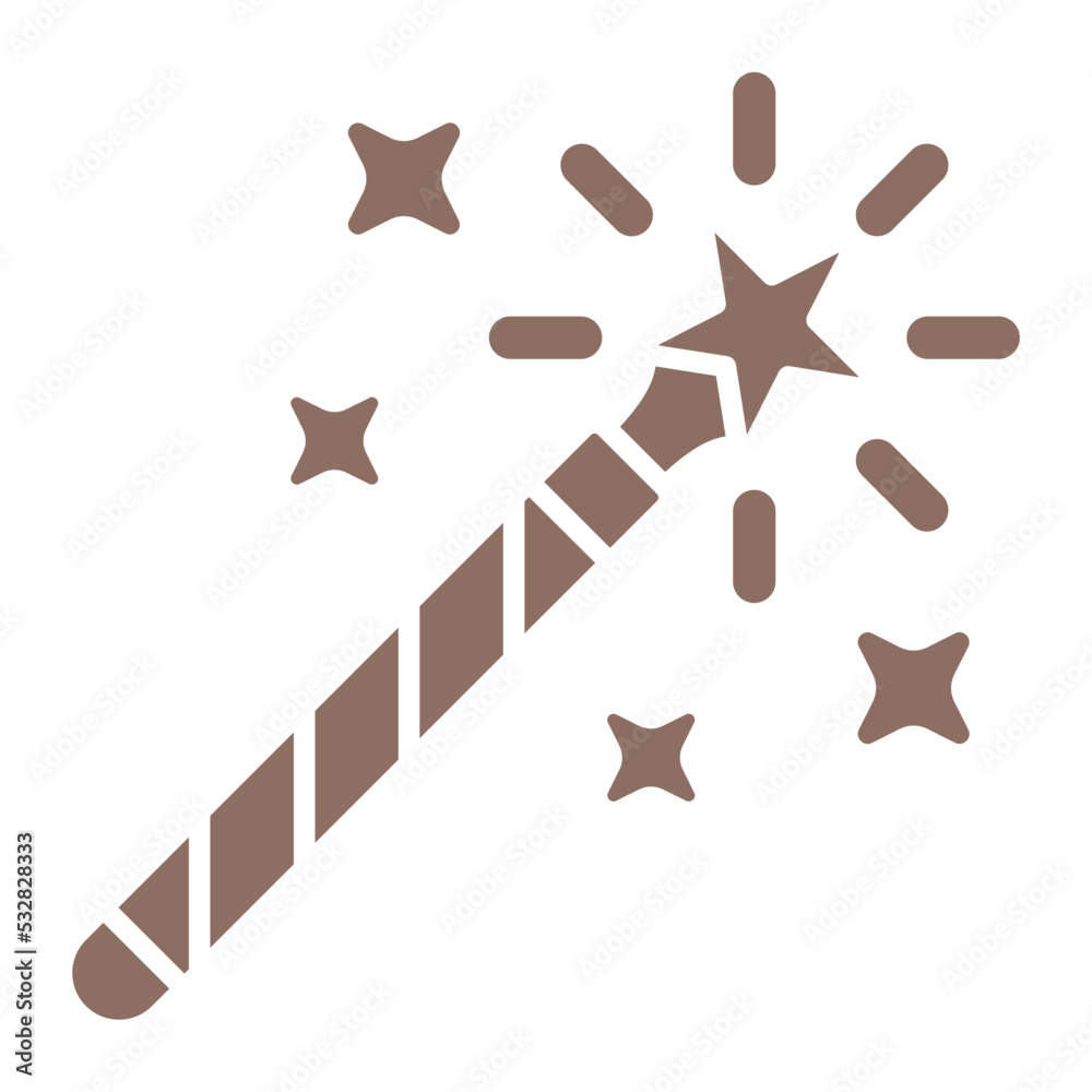 Magic Wand Multicolor Glyph Icon Magic Wand Multicolor Glyph Icon