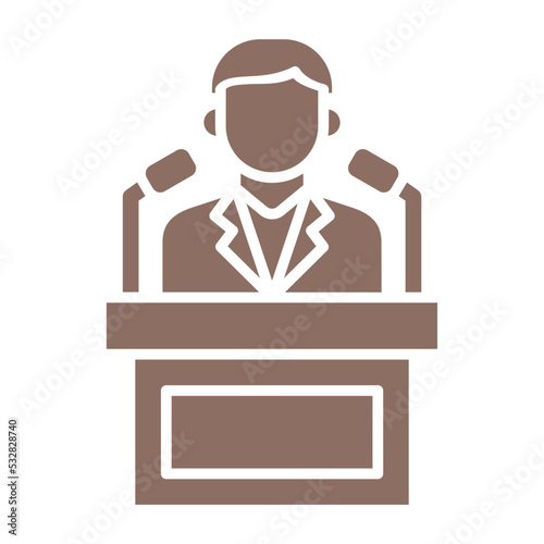 Politician Multicolor Glyph Icon