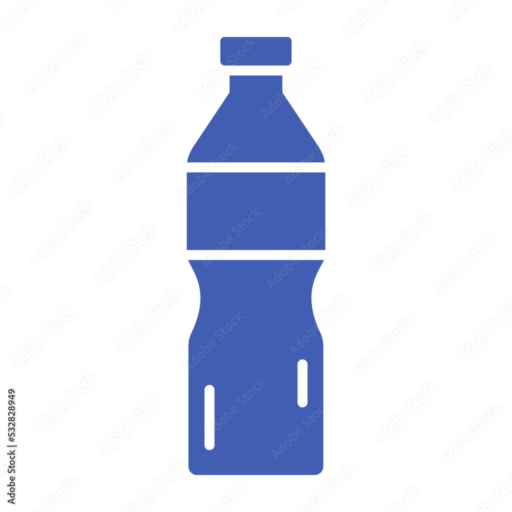 Water Bottle Multicolor Glyph Icon Water Bottle Multicolor Glyph Icon