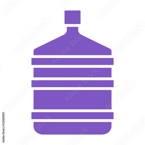 Water Gallon Multicolor Glyph Icon