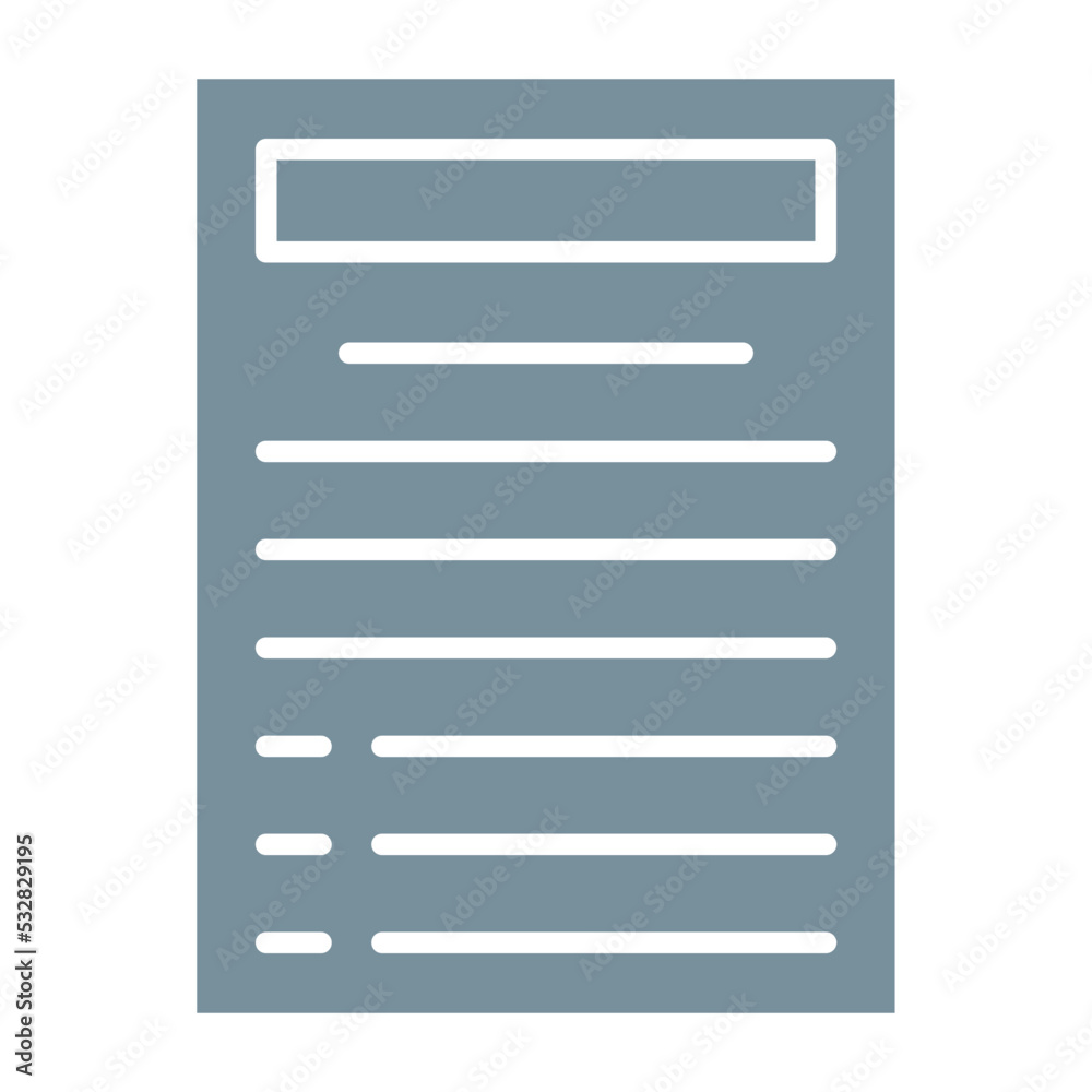Document Multicolor Glyph Icon Document Multicolor Glyph Icon