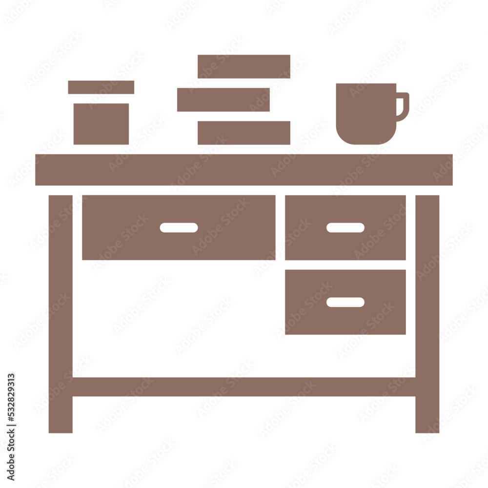 Table Multicolor Glyph Icon Table Multicolor Glyph Icon