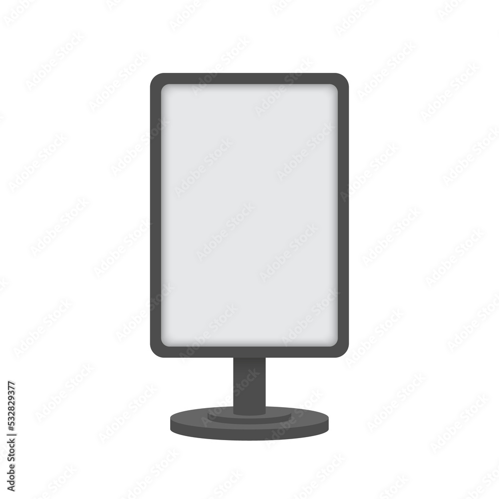 Blank interactive outdoor kiosk. Display kiosk stand, blank mockup advertising touch. stock illustration. Blank interactive outdoor kiosk. Display kiosk stand, blank mockup advertising touch. stock illustration.