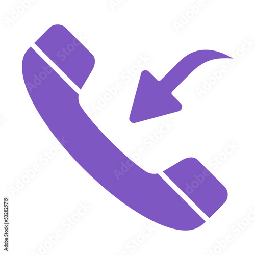 Incoming Call Multicolor Glyph Icon