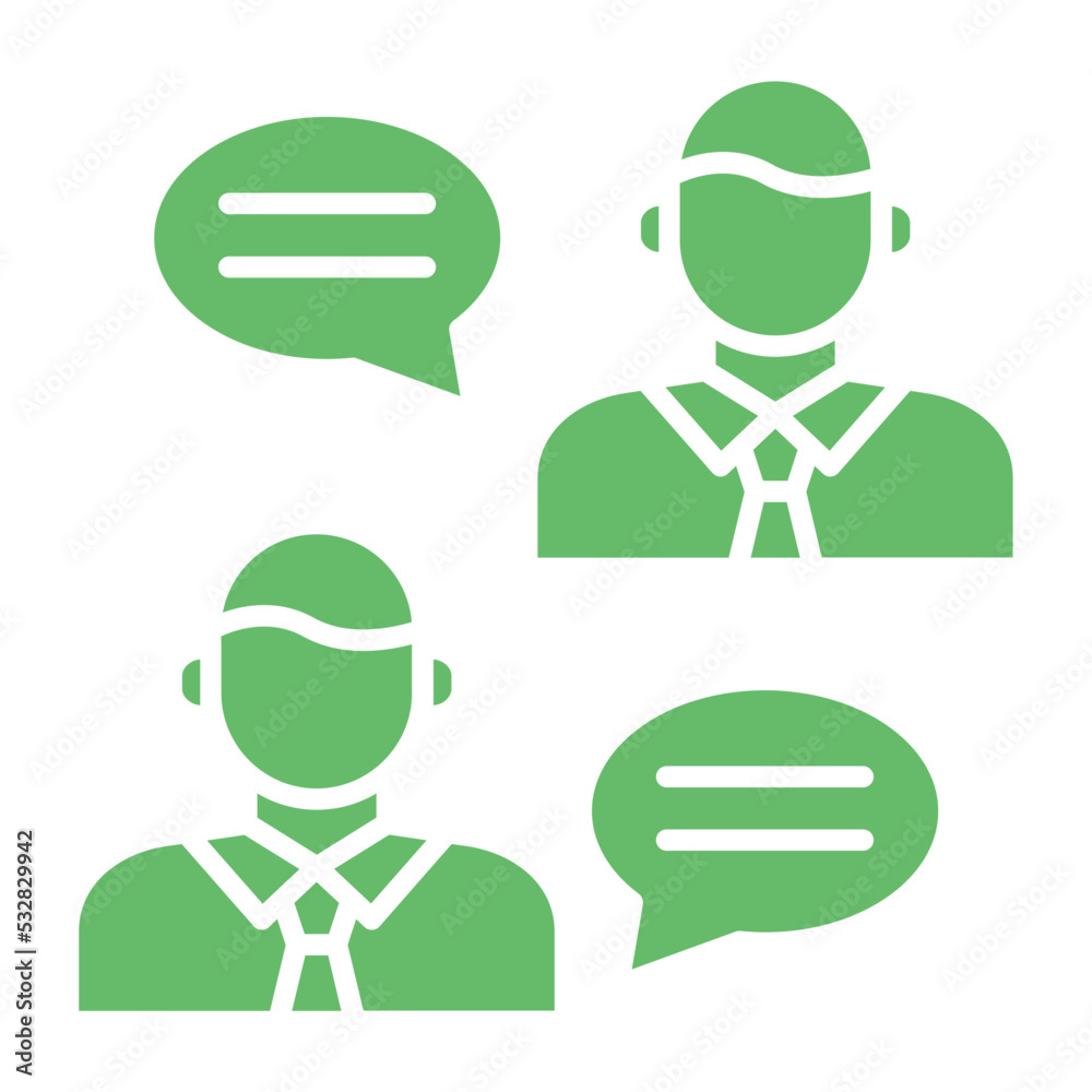 Conversation Multicolor Glyph Icon
