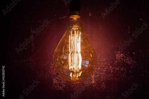 edison electrical lamp in retro style Close up