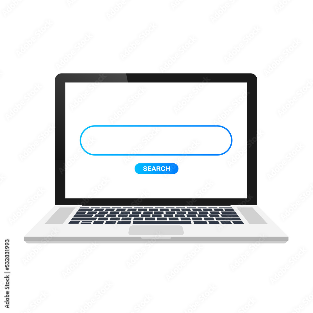 Set Search bar element design, set of search boxes ui template isolated on blue background. stock illustration. Set Search bar element design, set of search boxes ui template isolated on blue background. stock illustration.