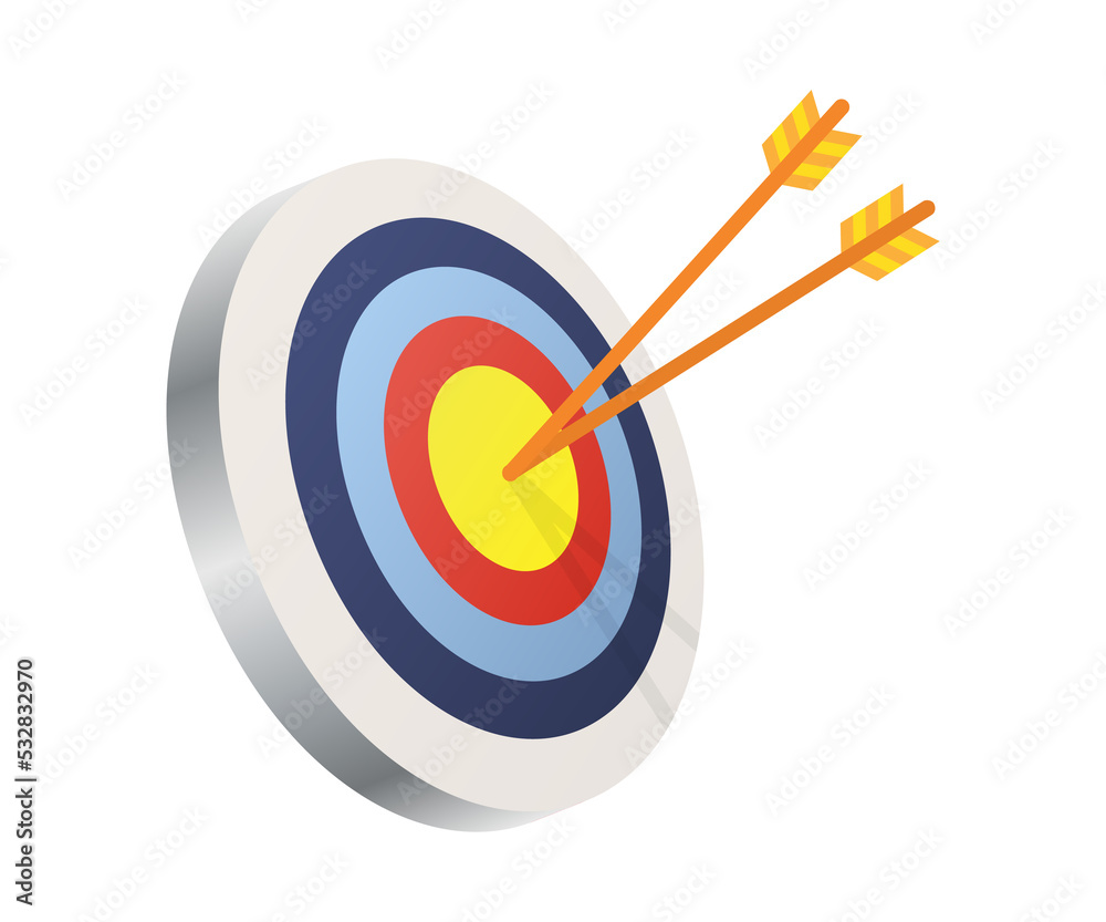 Target with an arrow flat icon concept market goal picture image. Concept target market. Target with an arrow flat icon concept market goal picture image. Concept target market.
