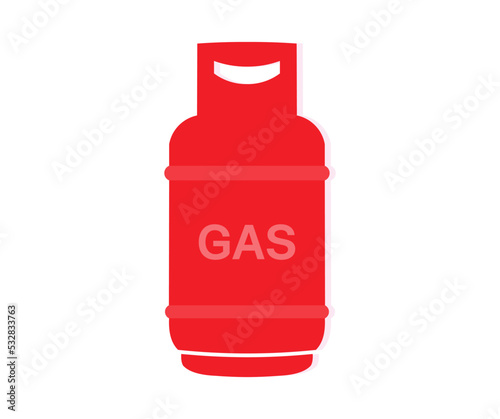 Propane gas cylinder logo design. Compressed oxygen propane dangerous cylinder tanks, propane in cylinder, compressed gas vector design and illustration.
