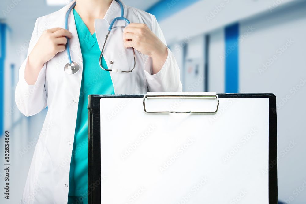Medical document template,empty blank on medical background, patient card, medical insurance, contract Medical document template,empty blank on medical background, patient card, medical insurance, contract