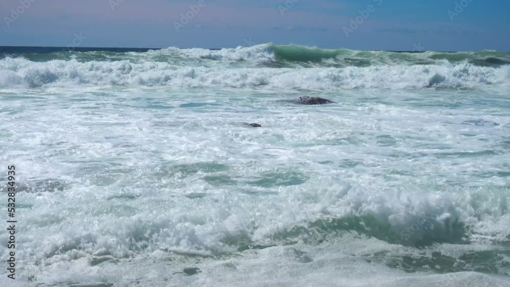 Sea Waves Background on Summer Day Sea Waves Background on Summer Day