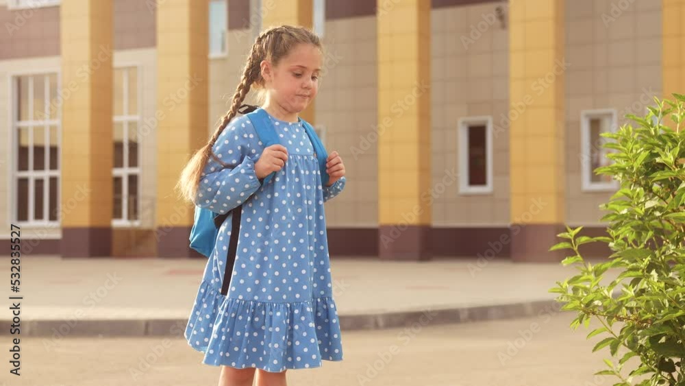school. girl kid walk with a backpack to school. student concept. cheerful girl with a backpack rushes to education the lesson to school. cheerful girl with a backpack rushes to the lesson to school school. girl kid walk with a backpack to school. student concept. cheerful girl with a backpack rushes to education the lesson to school. cheerful girl with a backpack rushes to the lesson to school